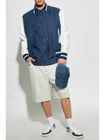 Denim Varsity Bomber