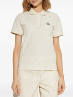 Women’s Cream Polo Shirt with Signature Logo