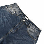 Distressed Dark-Wash Slim-Fit Denim Jeans