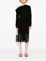 Draped Collar Wool Sweater
