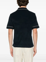Navy Towelling Polo with Contrast Trim