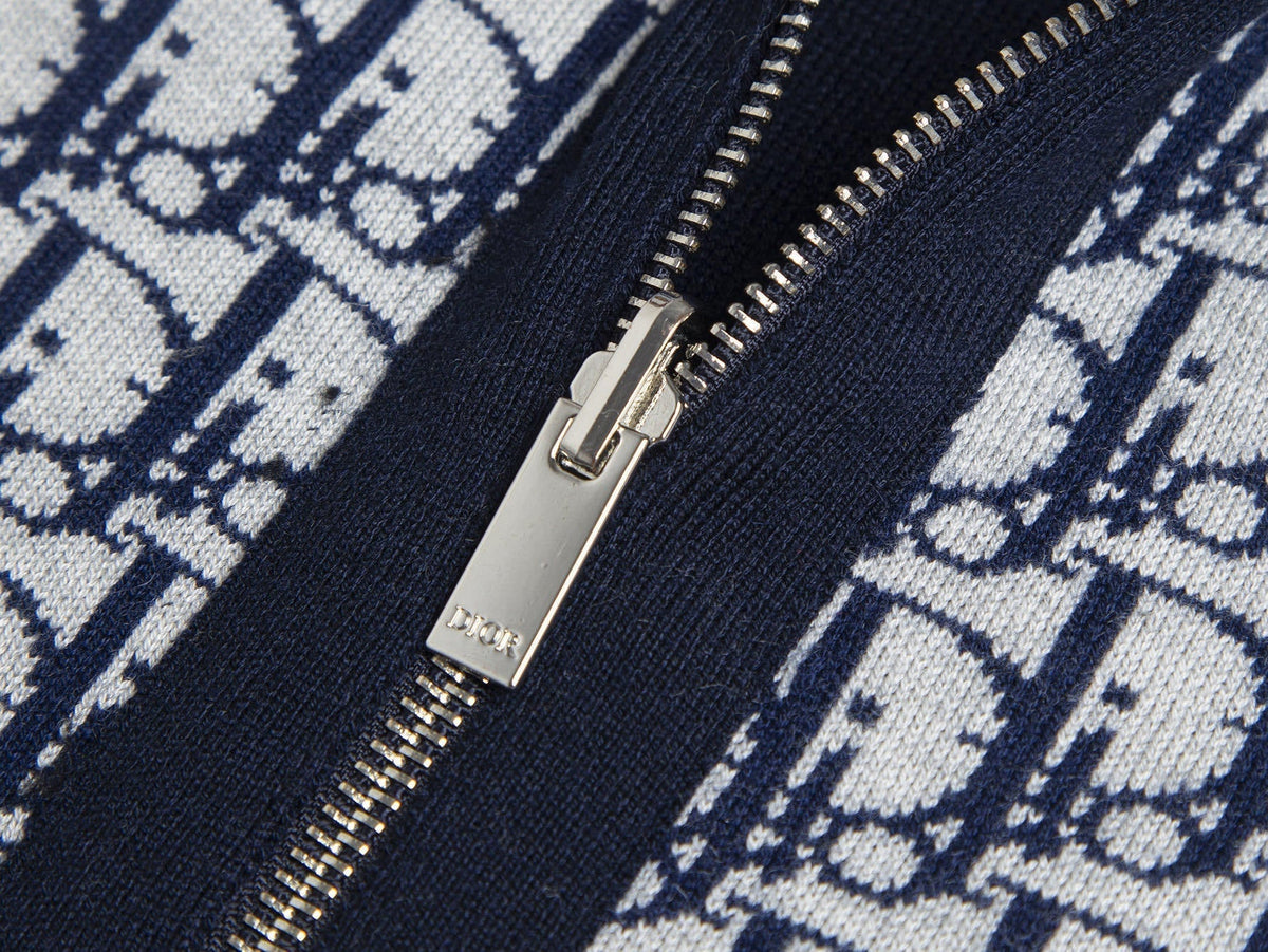 Oblique Wool Zip Hoodie