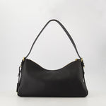 Aimée Medium Leather Shoulder Bag (Black)