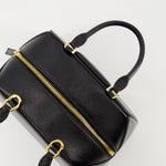 Small Antigona Top Handle Bag in Black Leather