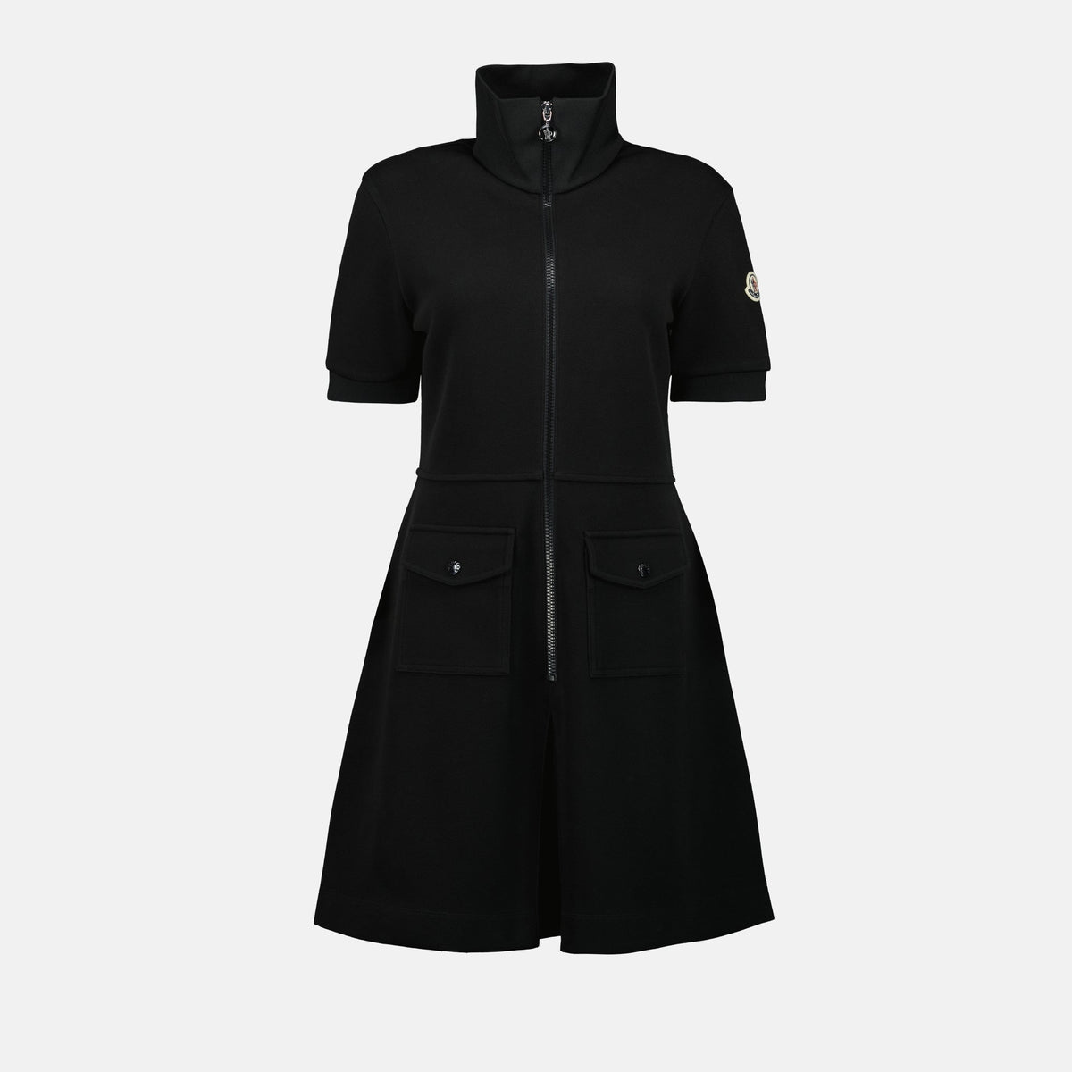 Zip-Front A-Line Mini Dress
