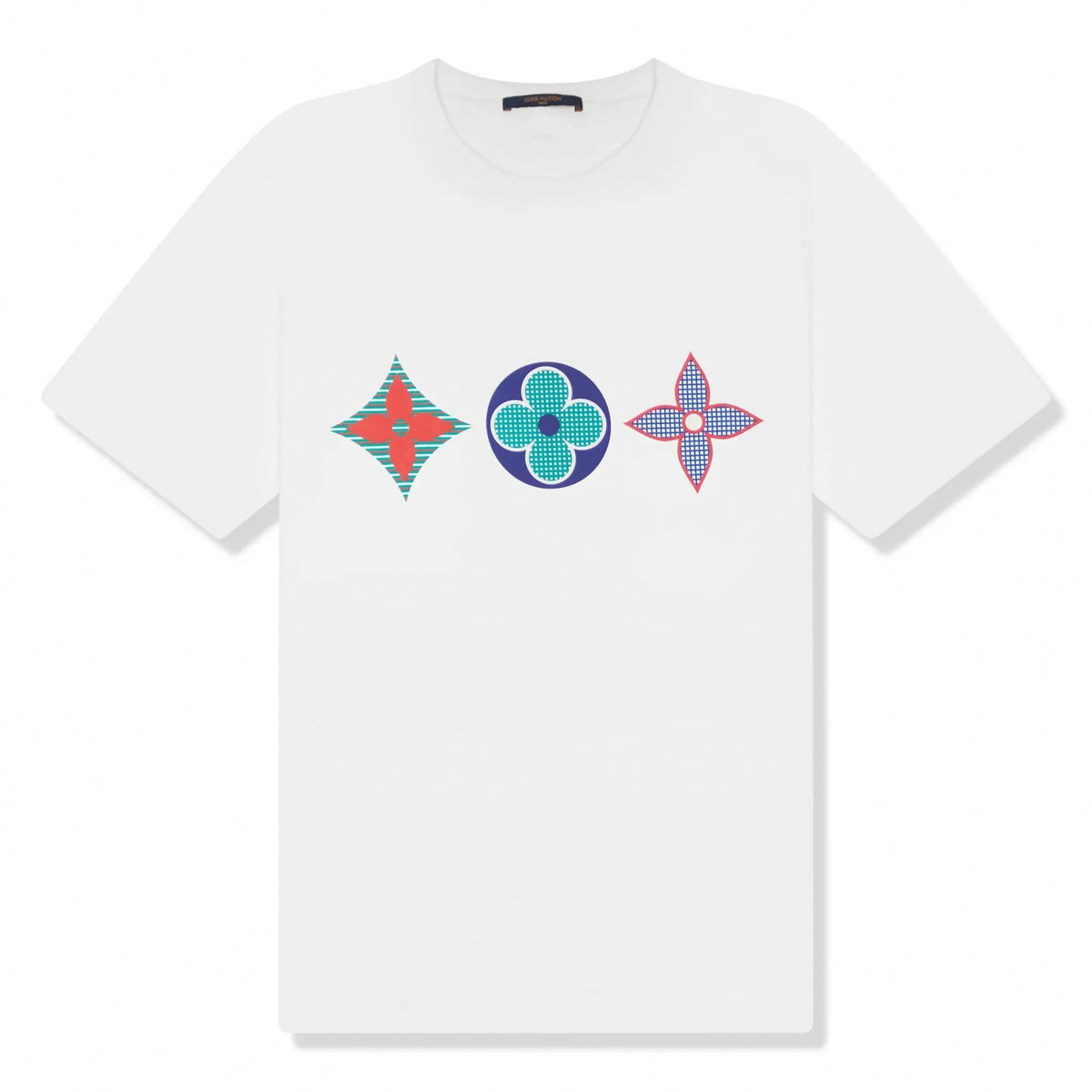 Monogram Printed Multi White T-Shirt