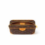 Canvas Pochette / Slim Crossbody (Brown/Tan)