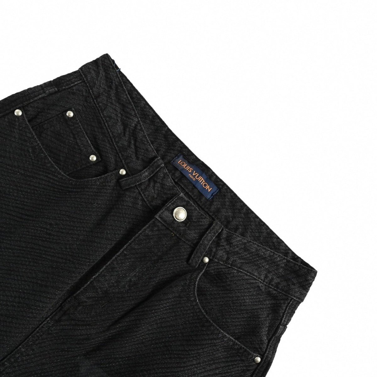 Black Monogram Shadow Denim Jeans