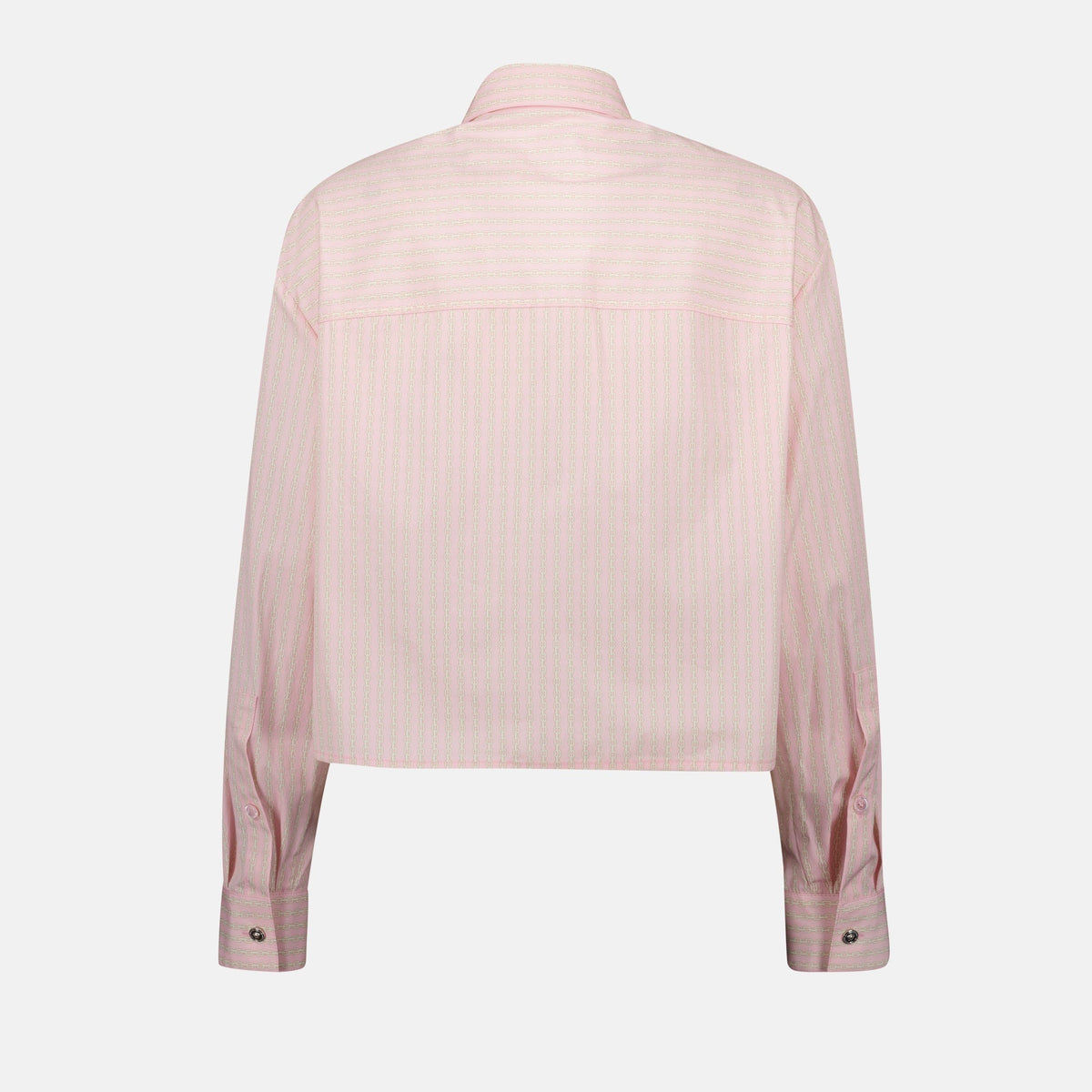 Cropped Chain Print Shirt
