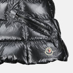Glossy Fur-Trim Quilted Puffer Vest