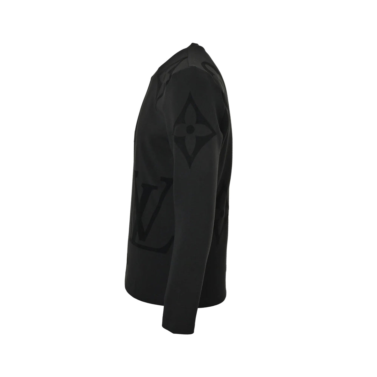 LV Monogram Long-Sleeved Cotton Crewneck