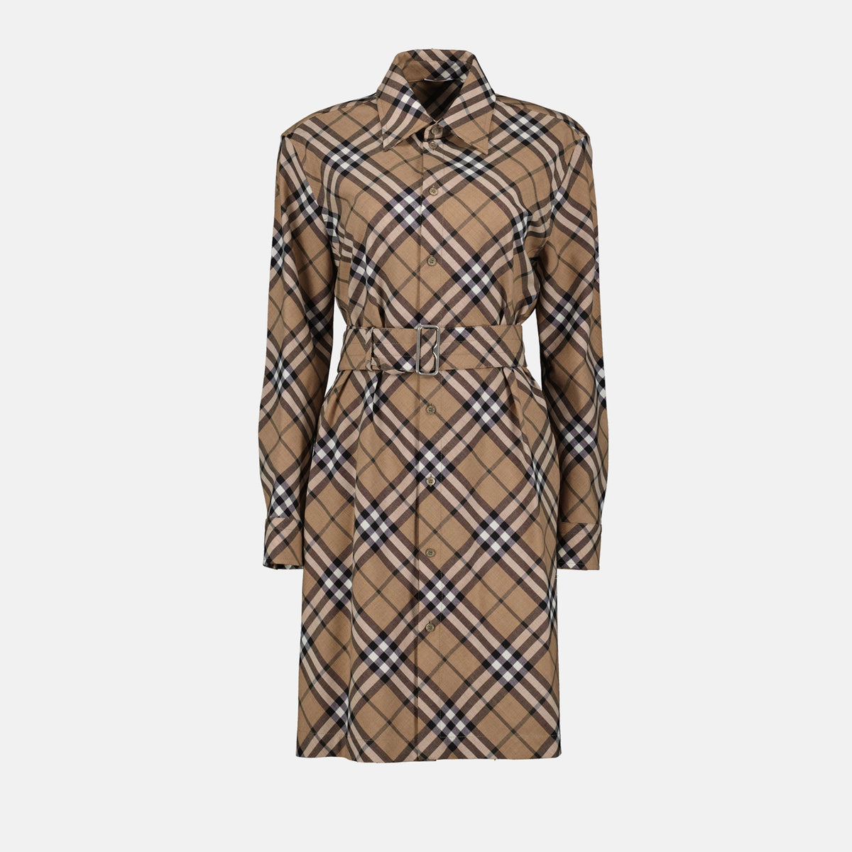 Classic Check Belted Shirt Dress