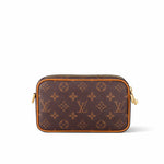 Canvas Pochette / Slim Crossbody (Brown/Tan)