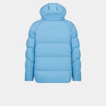 Hooded Down Jacket in Sky Blue Technical Taffeta