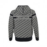 Dior Oblique All-Over Zip-Up Knit Hoodie