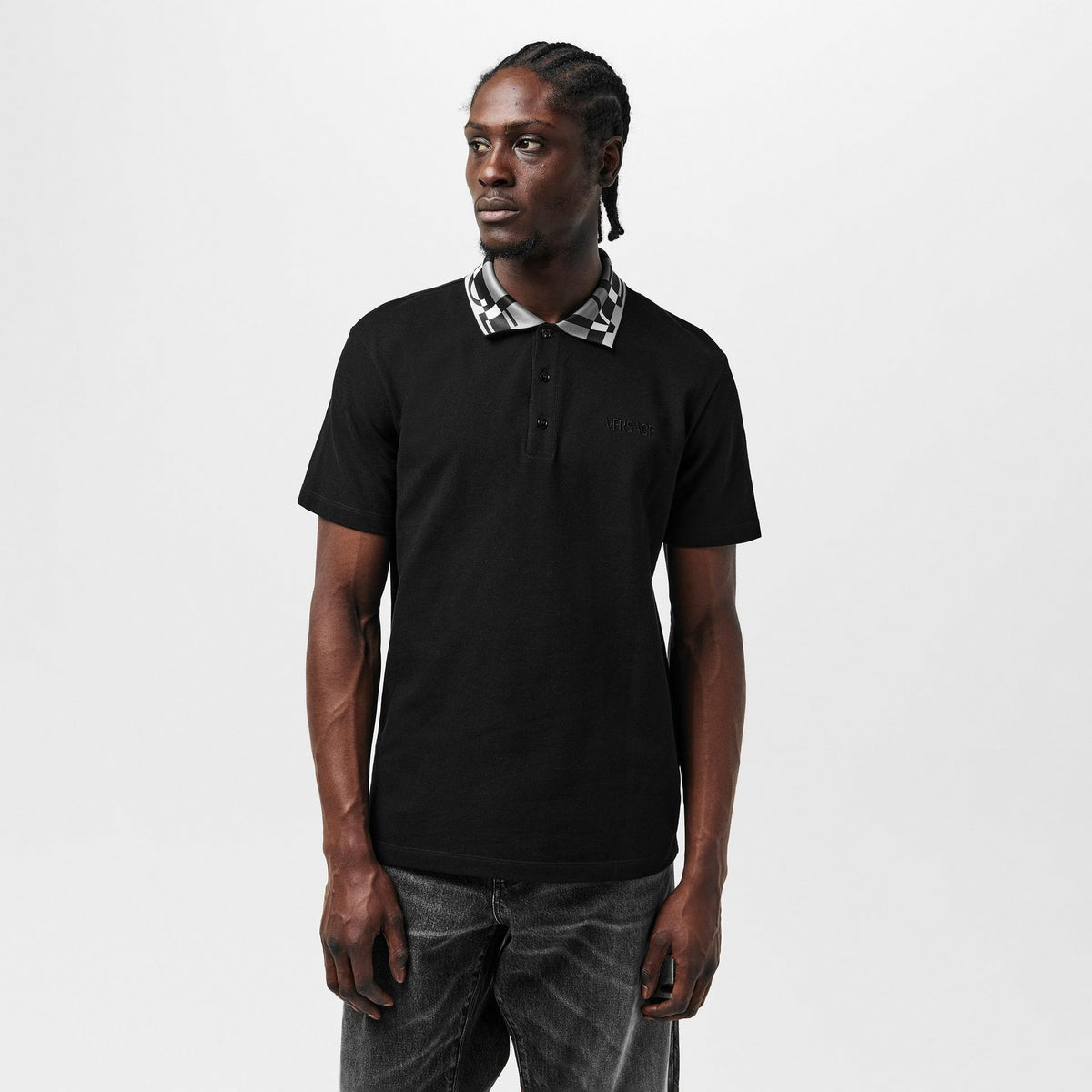 Short Sleeve Polo Shirt - Black