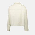 Cream Cropped Utility Jacket