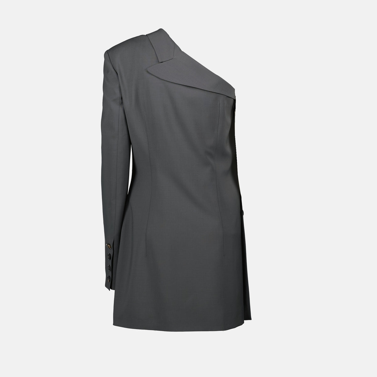 Asymmetric Double-Breasted Tailored Dress