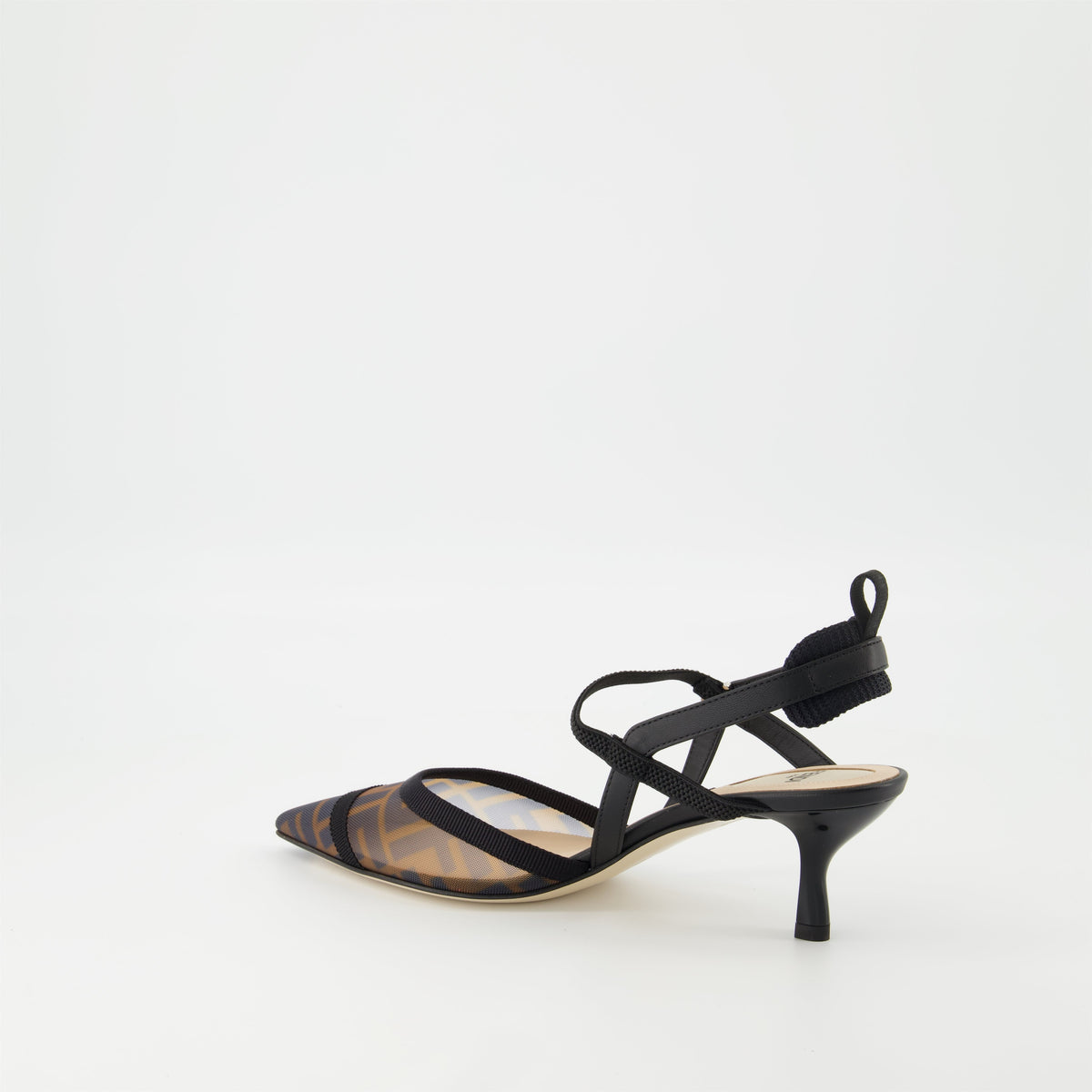 Mesh Slingback Pumps