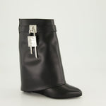 Shark Lock Wedge Boots