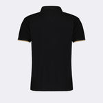 Women’s Black Polo Shirt with Contrast Trim