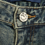 Faded Monogram Detail Slim-Fit Denim Jeans