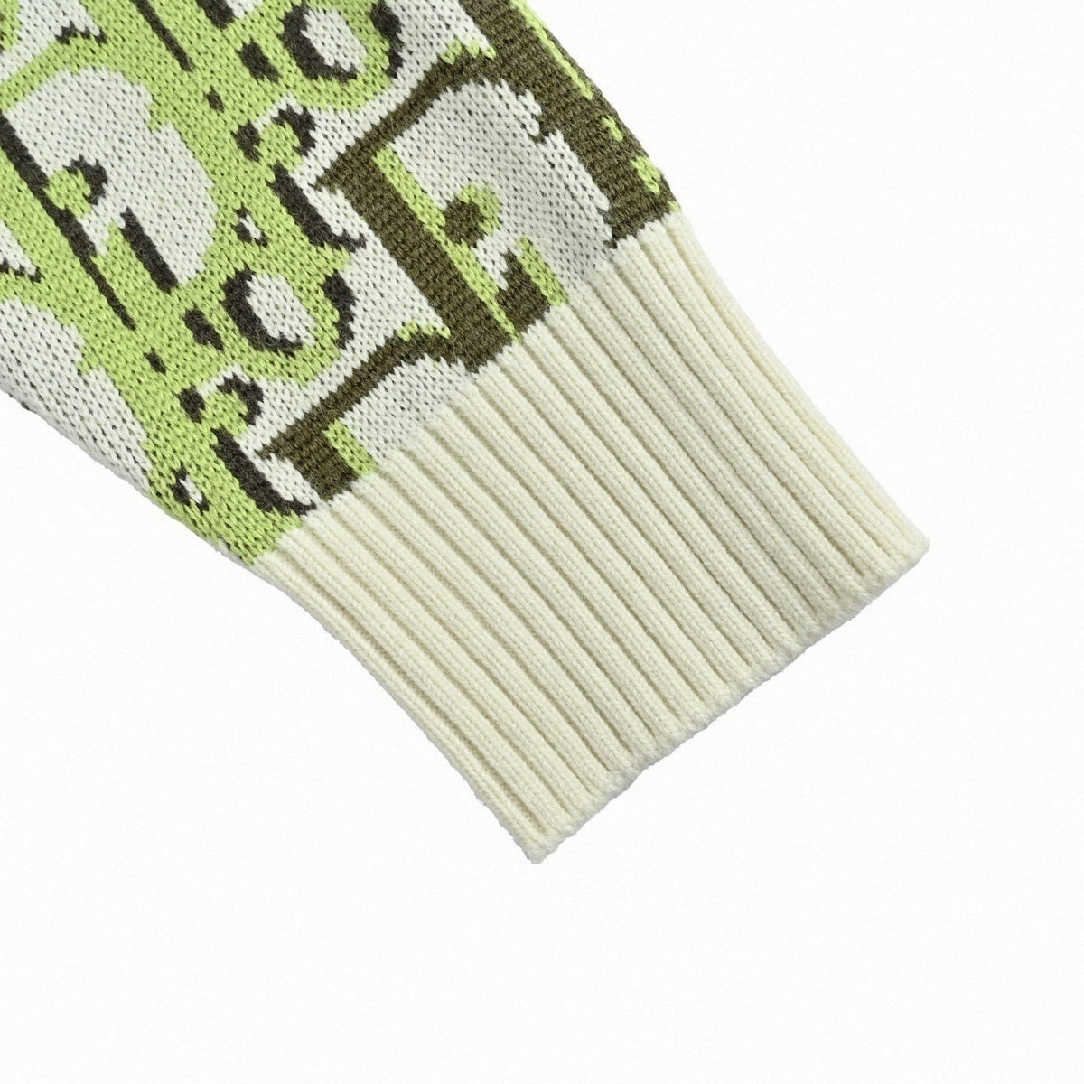 Oblique Jacquard Wool Blend Crewneck