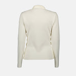 Ivory Knit Sleeve Puffer Jacket