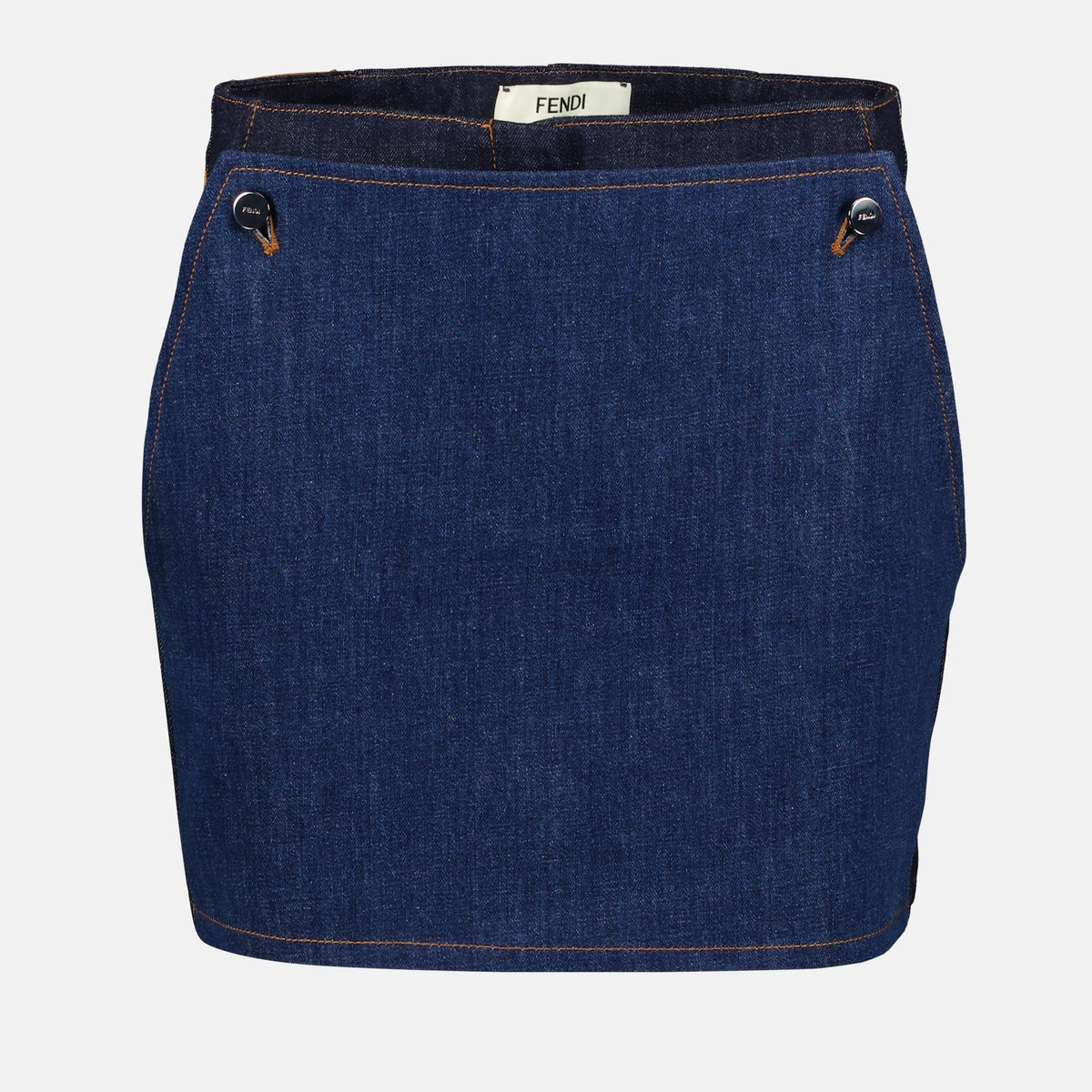 Bicolor Denim Shorts