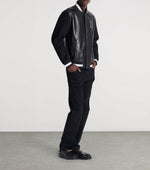 Leather & Wool Varsity Bomber Jacket