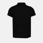 Black Polo Shirt with Signature Button Detail