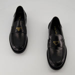 Brushed Leather Loafers