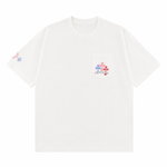 Hearts Floral Cross White T-Shirt
