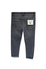 Denim Jeans with Embroidered Logo