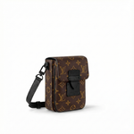 Monogram Mini Utility Crossbody Bag (Brown/Black)