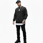 LV Black Monogram Knit Sweater
