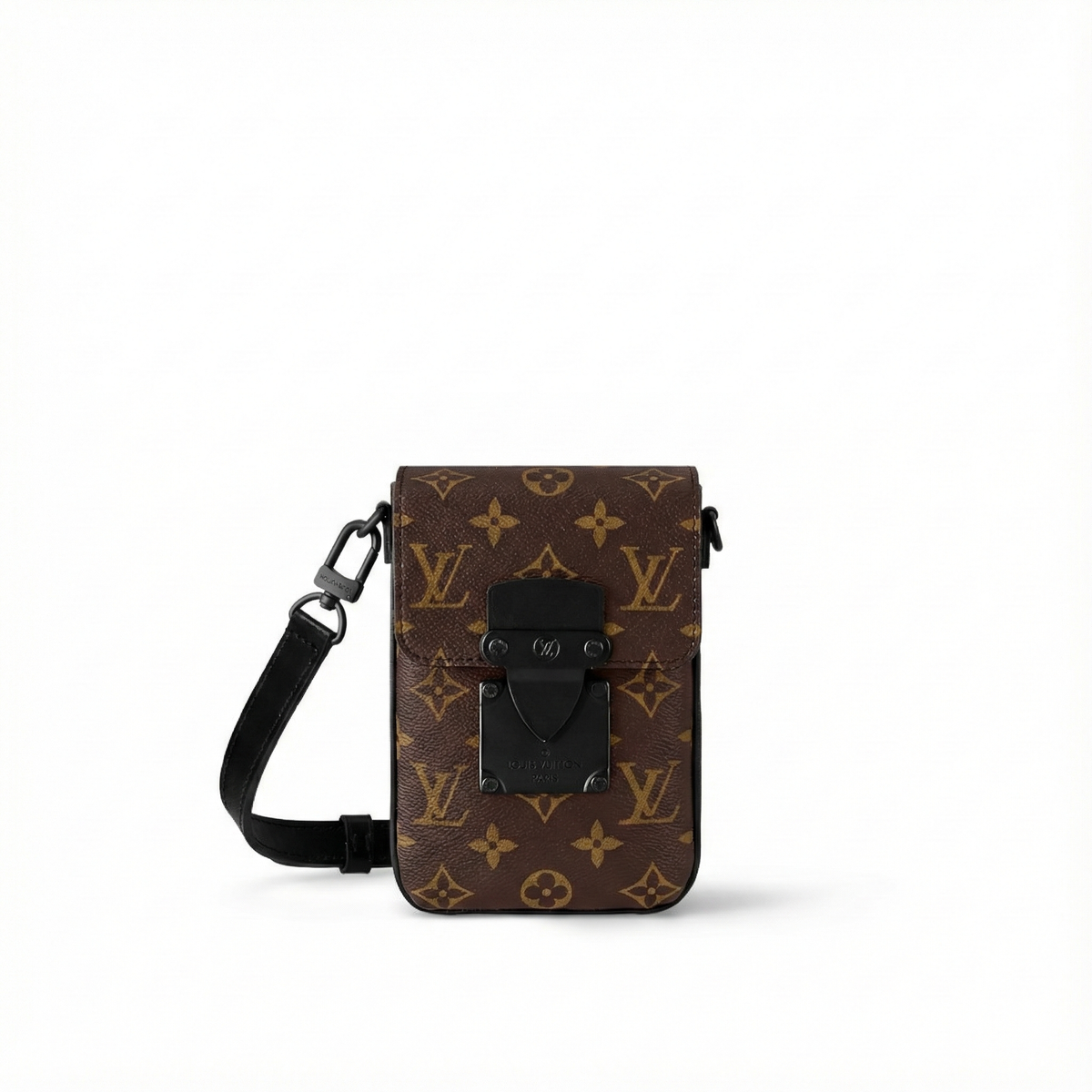 Monogram Mini Utility Crossbody Bag (Brown/Black)