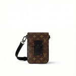 Monogram Mini Utility Crossbody Bag (Brown/Black)