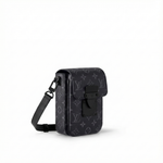 Monogram Eclipse Mini Utility Crossbody Bag (Black/Grey)