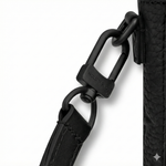 Monogram Embossed Leather Mini Utility Crossbody (All Black)