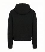 Ribbed Wool Zip Hoodie