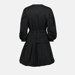Drawstring Waist Peplum Mini Dress