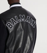 Leather & Wool Varsity Bomber Jacket