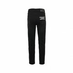 Black Slim-Fit Jeans with Embroidered Logo Detail