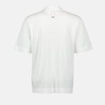 Fendi White Polo Shirt with Logo Patch Detail