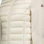Cream Padded Knit Sleeve Jacket