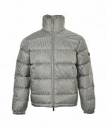 Oblique Down Puffer Jacket – Grey Technical Jacquard Edition