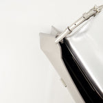 Metallic Silver Leather Shoulder Bag with 4G Logo