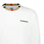 'Jayson' Check Long Sleeve T-Shirt - White