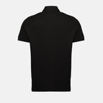 Black Polo Shirt with Tonal Logo